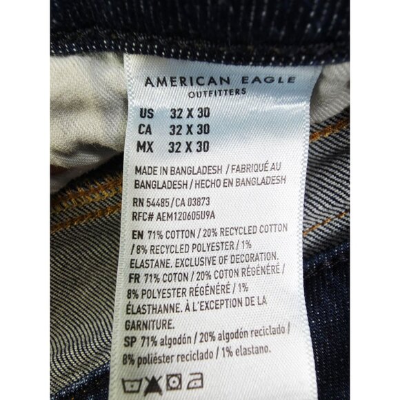American Eagle Outfitters Size 32X29 Mens Slim Straight Airflex + Blue Jeans - Picture 6 of 12